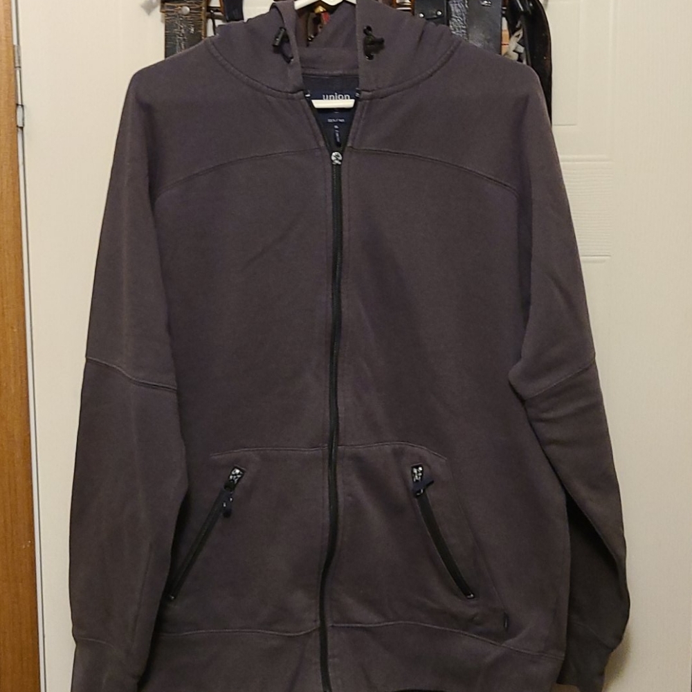 Grey Union zip-up hoodie